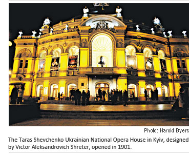 The Taras Shevchenko Ukranian National Opera House in Kyiv